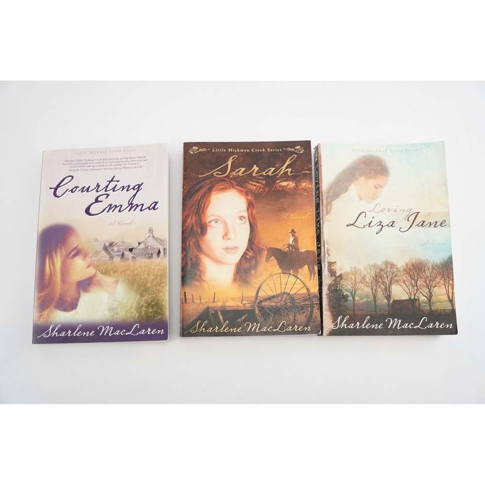 3 Book Little Hickman Creek Series Sharlene MacLaren Courting Emma Sarah Beloved
